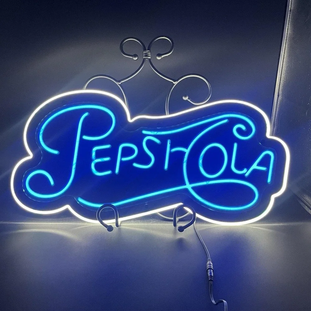 Blue And White Neon Pepsi-Cola Sign 22.5